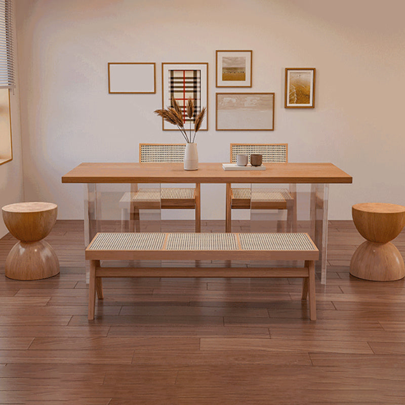 Moderno 1/4/6 pezzi set da pranzo tavolo da pranzo in legno rettangolare per sala da pranzo