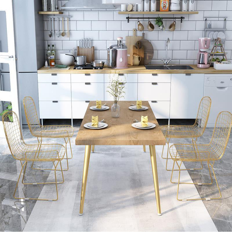 Modern 1/2/5 stukken Dinerset rechthoekige dennenhout eettafel voor keuken