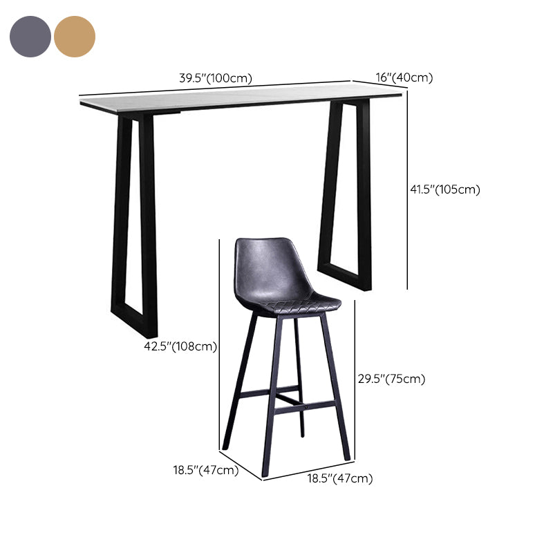 1/2/3 Pieces Pub Table Set Industrial Bar Stool and Table Set Clearhalo 'Bar Furniture' 'furn' 'furn_home_bar_bar_sets' 'Furniture' 'Home Bars & Bar Sets' 'home_bar_bar_sets' 'Kitchen & Dining Furniture' 6854035