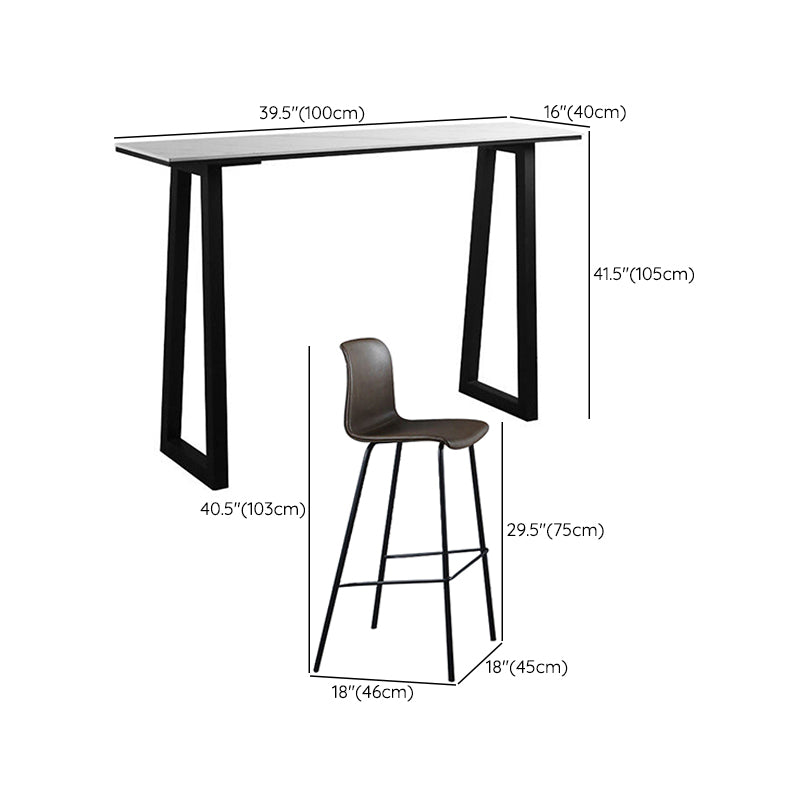 1/2/3 Pieces Pub Table Set Industrial Bar Stool and Table Set Clearhalo 'Bar Furniture' 'furn' 'furn_home_bar_bar_sets' 'Furniture' 'Home Bars & Bar Sets' 'home_bar_bar_sets' 'Kitchen & Dining Furniture' 6854036