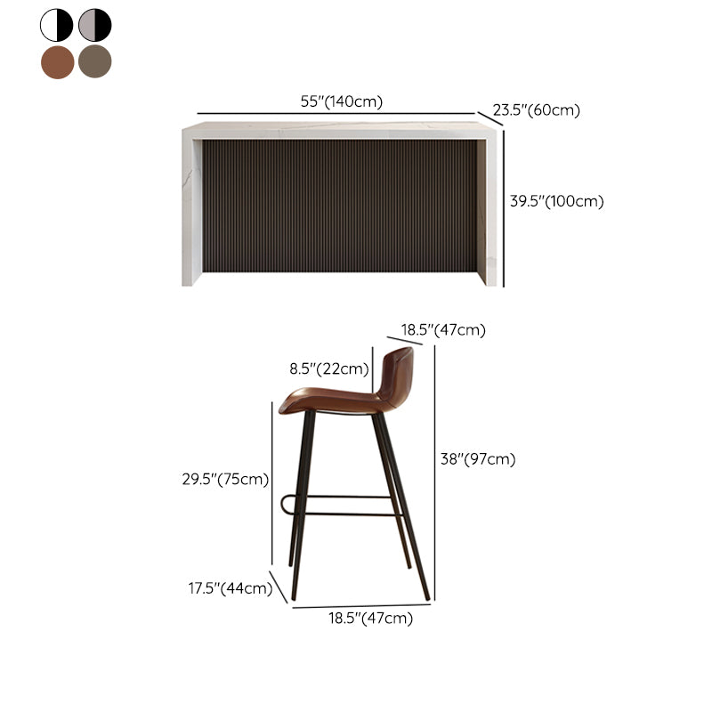 1/4/5-teiliges Barhocker- und Tischset. Zeitgenössisches Bar-/Pub-Tischset
