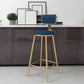 1/4/7 Pieces Pub Dining Set Modern Faux Marble Bar Stool and Table Set Blue 30"H Stool (Single) Clearhalo 'Bar Furniture' 'furn' 'furn_home_bar_bar_sets' 'Furniture' 'Home Bars & Bar Sets' 'home_bar_bar_sets' 'Kitchen & Dining Furniture' 6854061