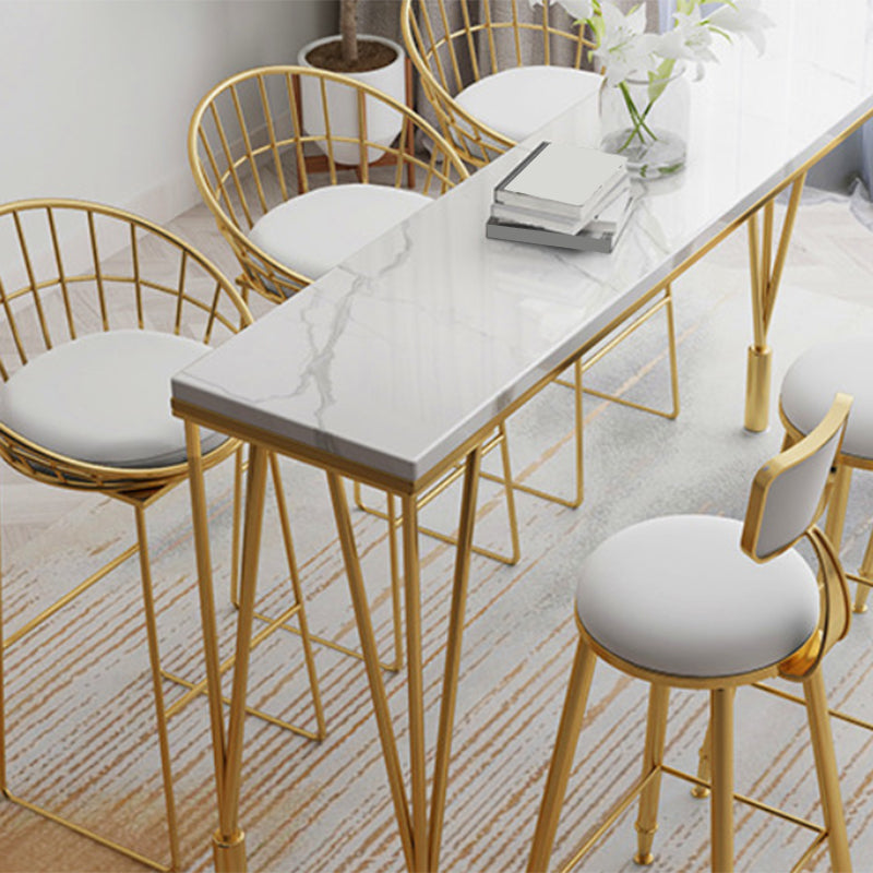 1/4/7 Pieces Pub Dining Set Modern Faux Marble Bar Stool and Table Set Clearhalo 'Bar Furniture' 'furn' 'furn_home_bar_bar_sets' 'Furniture' 'Home Bars & Bar Sets' 'home_bar_bar_sets' 'Kitchen & Dining Furniture' 6854068