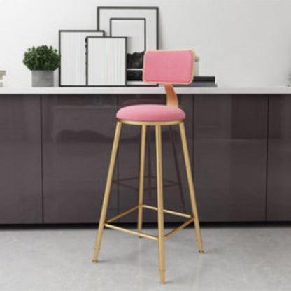 1/4/7 Pieces Pub Dining Set Modern Faux Marble Bar Stool and Table Set Pink 30"H Stool (Single) Clearhalo 'Bar Furniture' 'furn' 'furn_home_bar_bar_sets' 'Furniture' 'Home Bars & Bar Sets' 'home_bar_bar_sets' 'Kitchen & Dining Furniture' 6854071