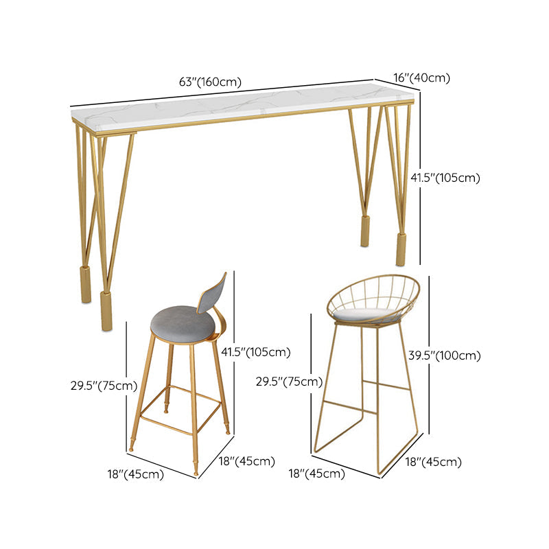 1/4/7 Pieces Pub Dining Set Modern Faux Marble Bar Stool and Table Set Clearhalo 'Bar Furniture' 'furn' 'furn_home_bar_bar_sets' 'Furniture' 'Home Bars & Bar Sets' 'home_bar_bar_sets' 'Kitchen & Dining Furniture' 6854088