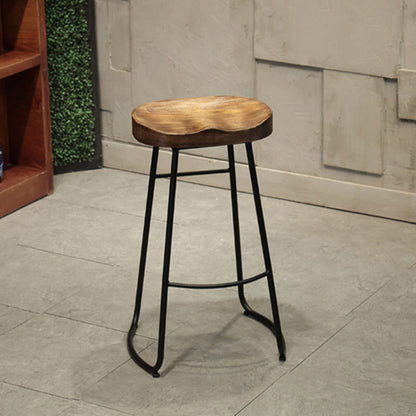 1/4/7 Pieces Pub Dining Set Rectangular Counter Height Pub Set Brown 30"H Stool (Single) Clearhalo 'Bar Furniture' 'furn' 'furn_home_bar_bar_sets' 'Furniture' 'Home Bars & Bar Sets' 'home_bar_bar_sets' 'Kitchen & Dining Furniture' 6854094