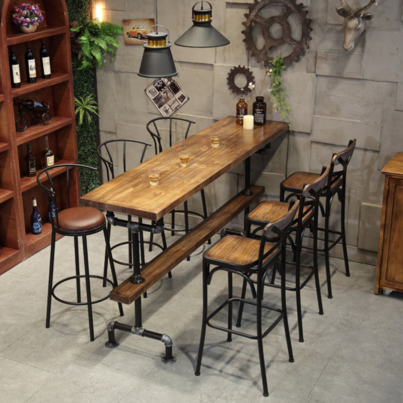 1/4/7 Pieces Pub Dining Set Rectangular Counter Height Pub Set Clearhalo 'Bar Furniture' 'furn' 'furn_home_bar_bar_sets' 'Furniture' 'Home Bars & Bar Sets' 'home_bar_bar_sets' 'Kitchen & Dining Furniture' 6854103