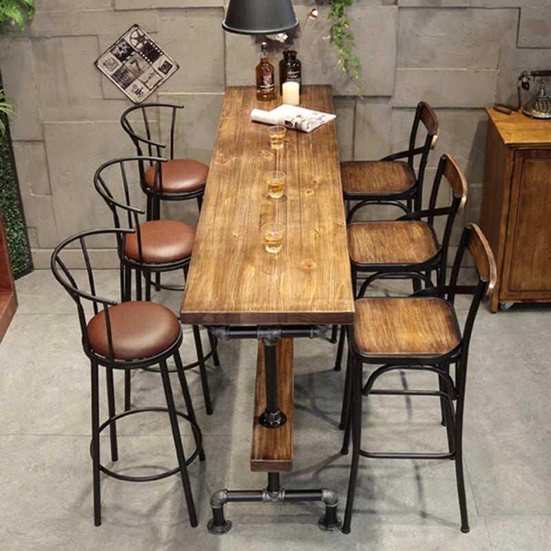 1/4/7 Pieces Pub Dining Set Rectangular Counter Height Pub Set Clearhalo 'Bar Furniture' 'furn' 'furn_home_bar_bar_sets' 'Furniture' 'Home Bars & Bar Sets' 'home_bar_bar_sets' 'Kitchen & Dining Furniture' 6854105