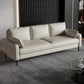 Modern Leather Standard Sofa Stain Resistant Settee with Legs