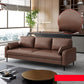 Modern Leather Standard Sofa Stain Resistant Settee with Legs