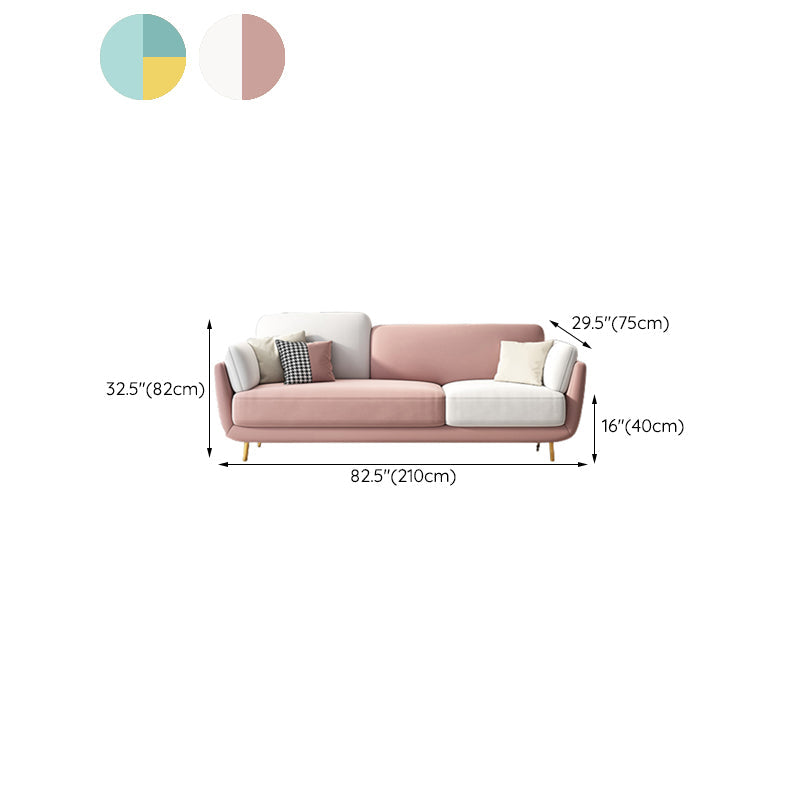 Scandinavian Hair Pin Legs Sofa Pillow Top Arm Seating for Apartment