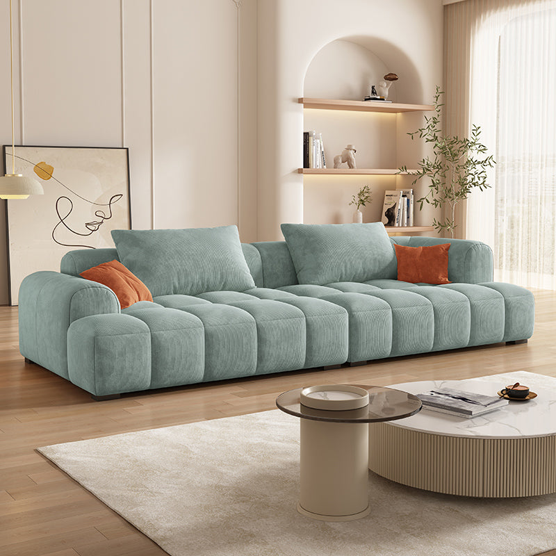 Loveseat de la sala de estar contemporáneo de la franela con almohadas
