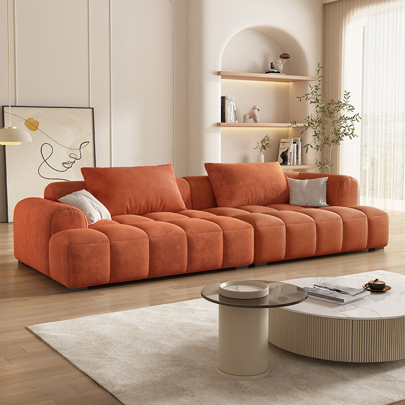 Loveseat de la sala de estar contemporáneo de la franela con almohadas