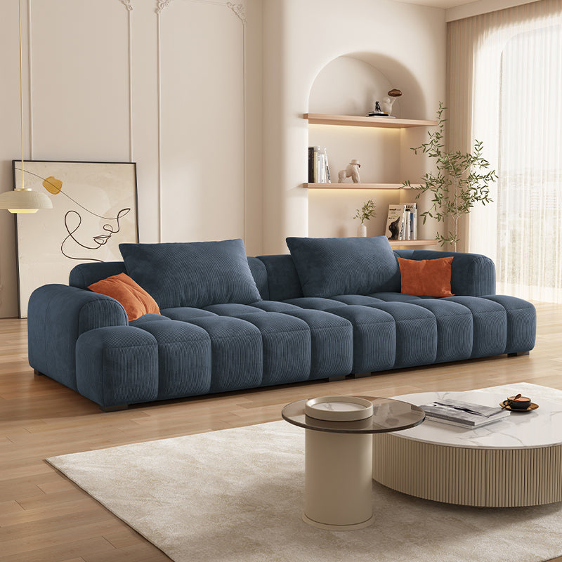 Loveseat de la sala de estar contemporáneo de la franela con almohadas