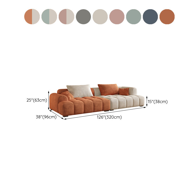 Loveseat de la sala de estar contemporáneo de la franela con almohadas
