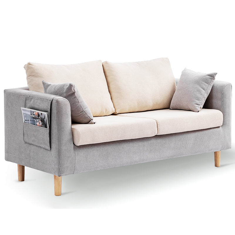 Moderne vierkante arm Standaard bank houten bank voor woonkamer