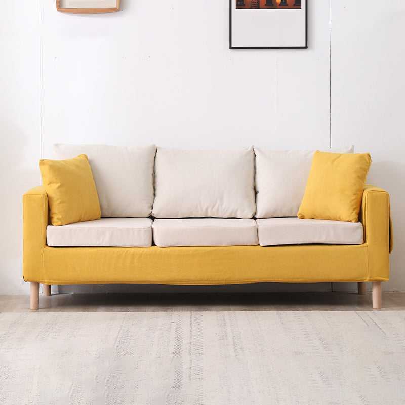 Moderne vierkante arm Standaard bank houten bank voor woonkamer