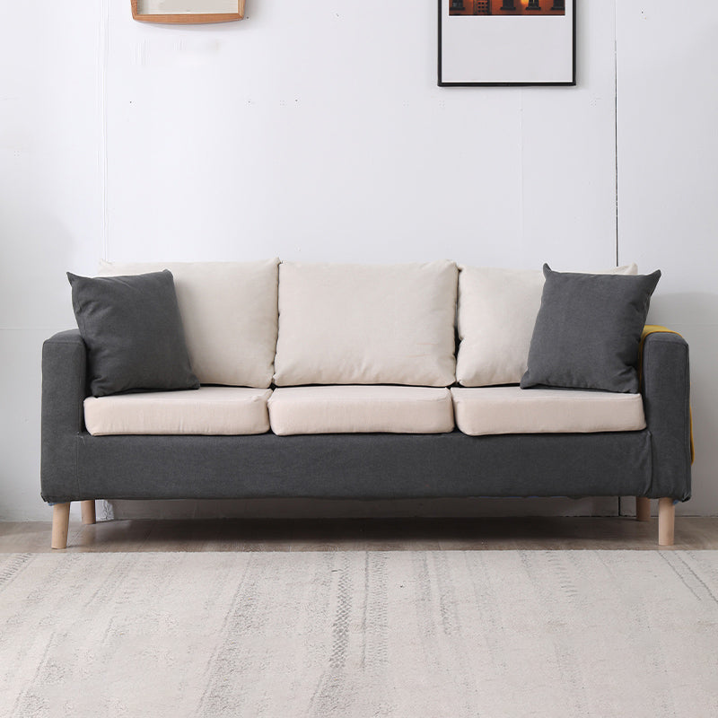 Moderne vierkante arm Standaard bank houten bank voor woonkamer