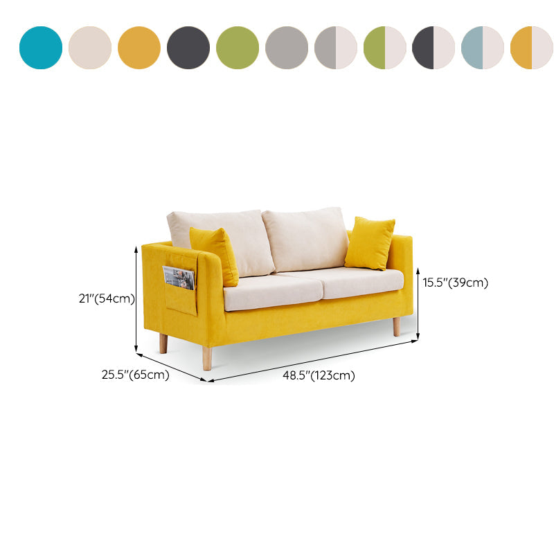 Moderne vierkante arm Standaard bank houten bank voor woonkamer