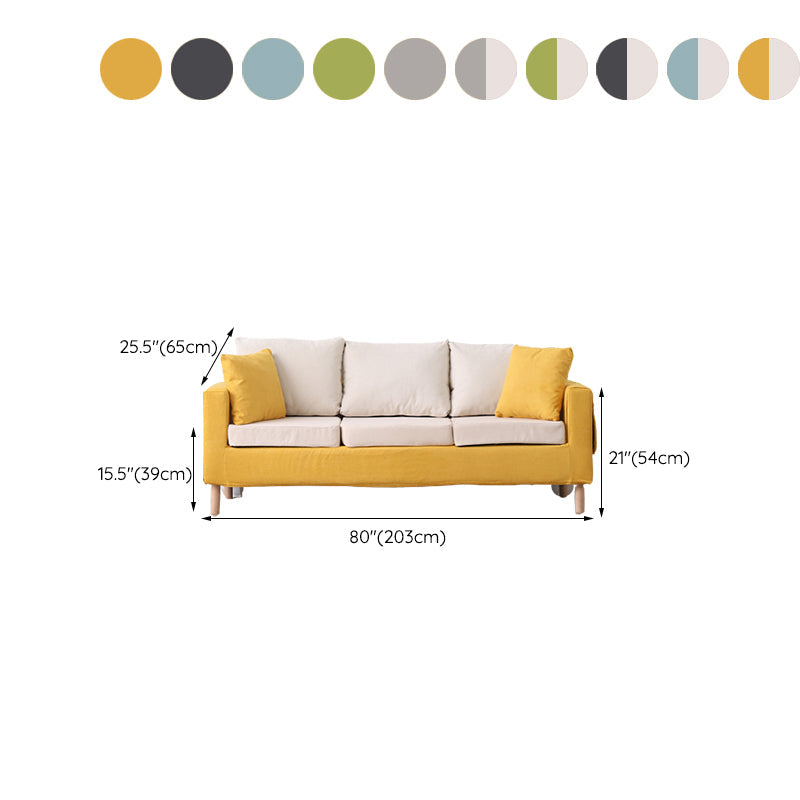 Moderne vierkante arm Standaard bank houten bank voor woonkamer