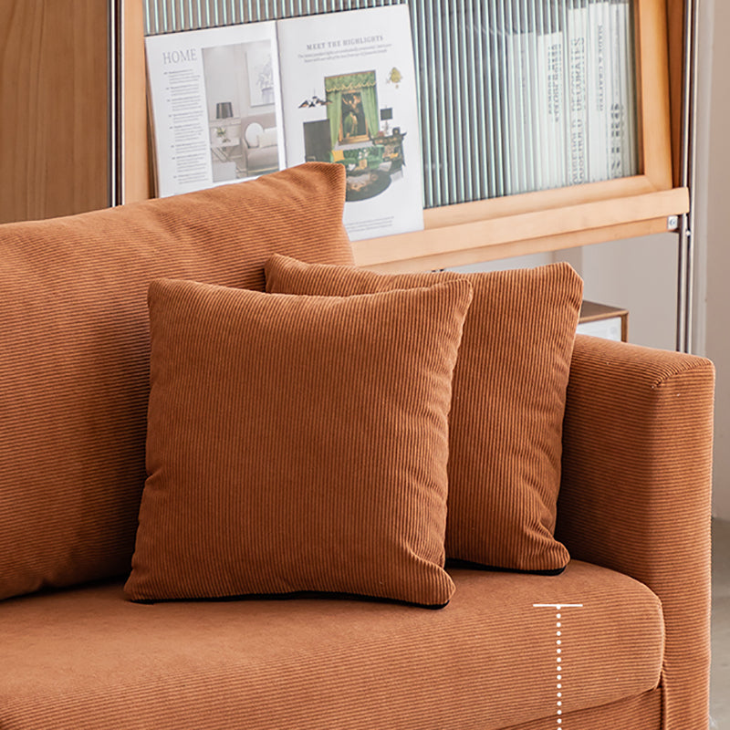 Canapé contemporain avec 2 oreillers en arrière et rangement en bois massif