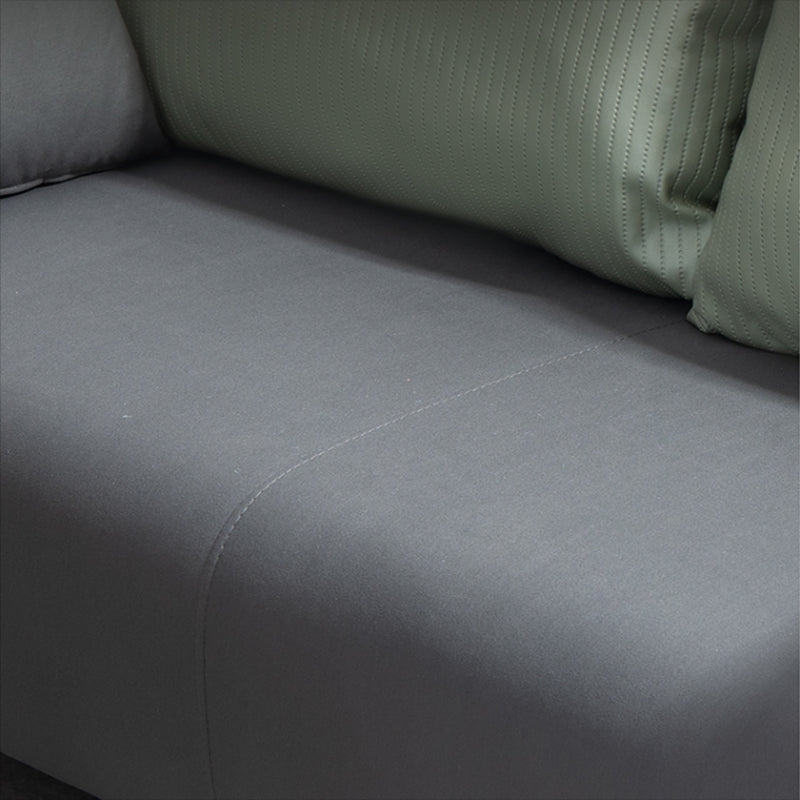 Contemporary Sofa with 2 Pillows Square Arm Living Room Seating Clearhalo 'furn' 'furn_sofas' 'Furniture' 'Living Room Furniture' 'Sofa' 'sofas' 6855166