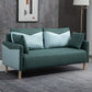 Contemporary Sofa with 2 Pillows Square Arm Living Room Seating Green + Blue Clearhalo 'furn' 'furn_sofas' 'Furniture' 'Living Room Furniture' 'Sofa' 'sofas' 6855170