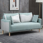 Contemporary Sofa with 2 Pillows Square Arm Living Room Seating Light Blue-Grey Clearhalo 'furn' 'furn_sofas' 'Furniture' 'Living Room Furniture' 'Sofa' 'sofas' 6855171