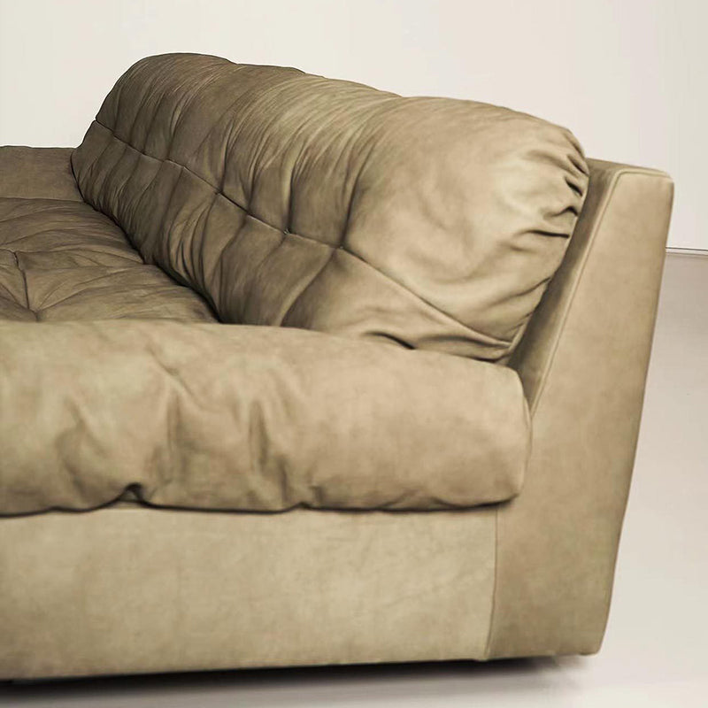 リビングルーム用のアームレス標準ソファタフタスプリットバックグリーンセッティー