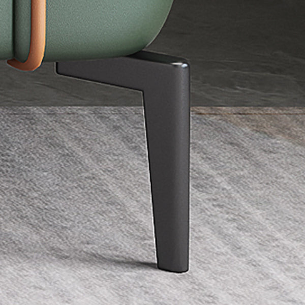 Schuine arm faux lederen sofa Nordic 26 "h zitplaatsen met een enkel kussen