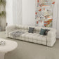 35" Wide Scandinavian Sofa Bed White Fabric Seating with Pillows 67"L x 35"W x 27"H Flannel Clearhalo 'furn' 'furn_sofas' 'Furniture' 'Living Room Furniture' 'Sofa' 'sofas' 6855297