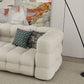 35" Wide Scandinavian Sofa Bed White Fabric Seating with Pillows Clearhalo 'furn' 'furn_sofas' 'Furniture' 'Living Room Furniture' 'Sofa' 'sofas' 6855305
