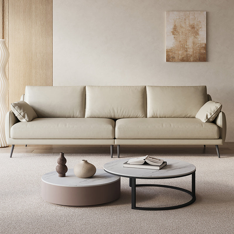 Pouvoir en cuir véritable canapé arrière 31,49 "H