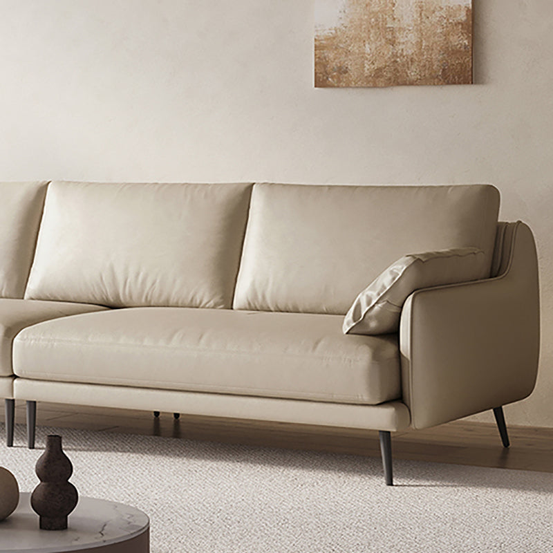 Pouvoir en cuir véritable canapé arrière 31,49 "H