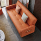 Contemporary Tufted Square Arm Living Room Faux Leather with Storage Seating