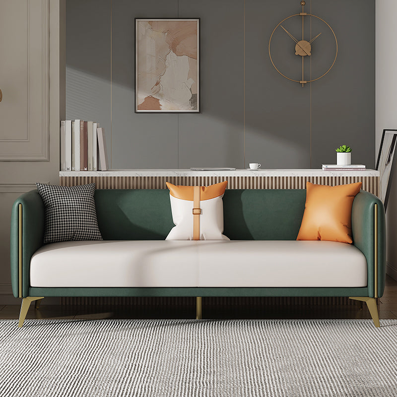 Cuscini di divani a braccia quadrati in legno incluso divano posteriore con gambe metalliche