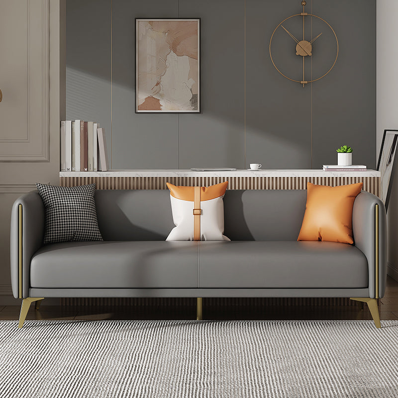 Cuscini di divani a braccia quadrati in legno incluso divano posteriore con gambe metalliche