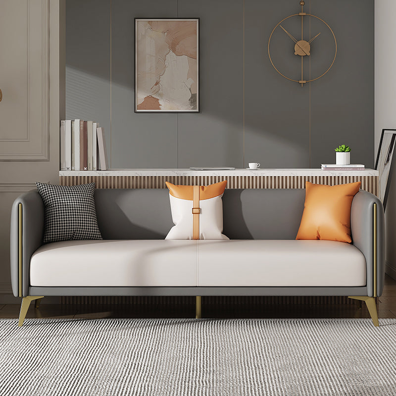 Cuscini di divani a braccia quadrati in legno incluso divano posteriore con gambe metalliche