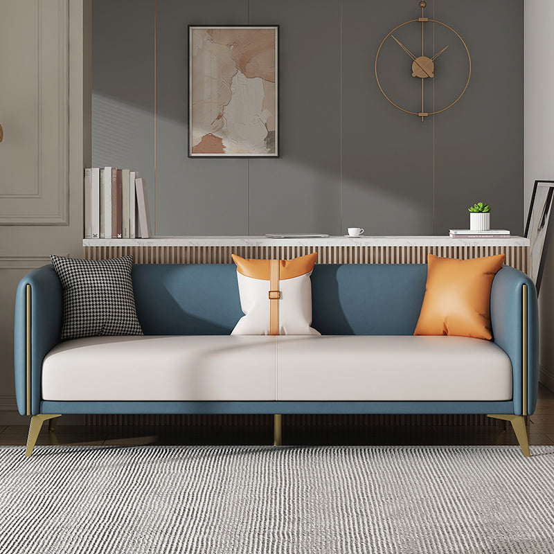 Cuscini di divani a braccia quadrati in legno incluso divano posteriore con gambe metalliche