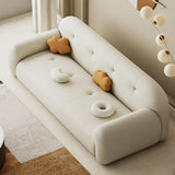 Modern Solid Color Settee Stationary Leather Sofa for Living Room Clearhalo 'furn' 'furn_sofas' 'Furniture' 'Living Room Furniture' 'Sofa' 'sofas' 6855637