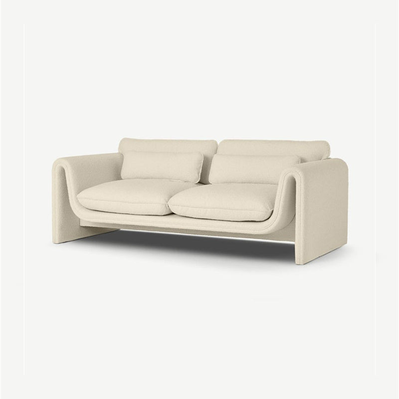 Stationary Solid Color Settee Modern Standard Sofa for Living Room