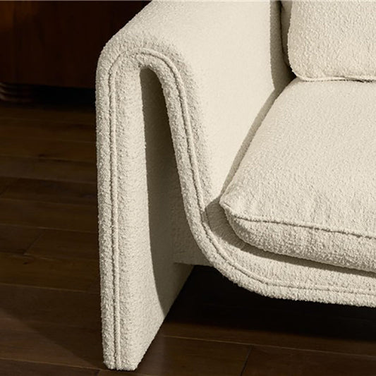 Stationary Solid Color Settee Modern Standard Sofa for Living Room