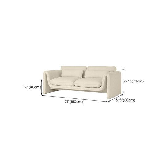 Stationary Solid Color Settee Modern Standard Sofa for Living Room