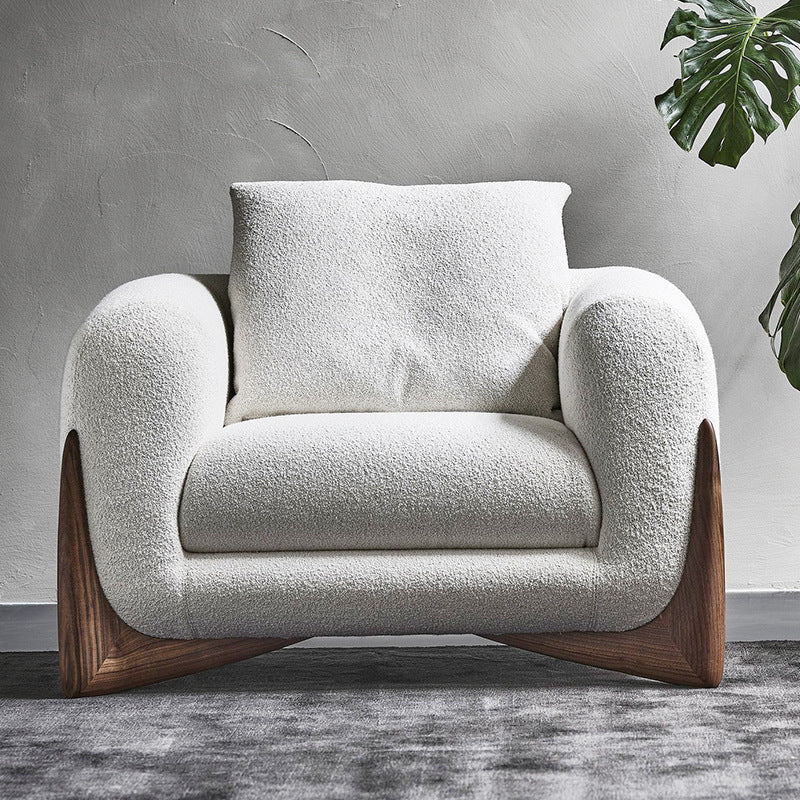 Contemporary Solid Color Settee Foam Single Cushion Seat Sofa for Living Room Clearhalo 'furn' 'furn_sofas' 'Furniture' 'Living Room Furniture' 'Sofa' 'sofas' 6855657