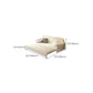 Faux Leather Sofa Bed Convertible with Storage Sofa in Beige