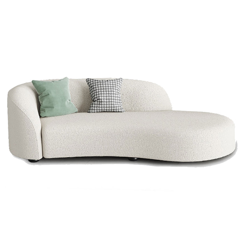 Solid Color Stain Resistant Sofa Contemporary Curved Loveseat voor appartement