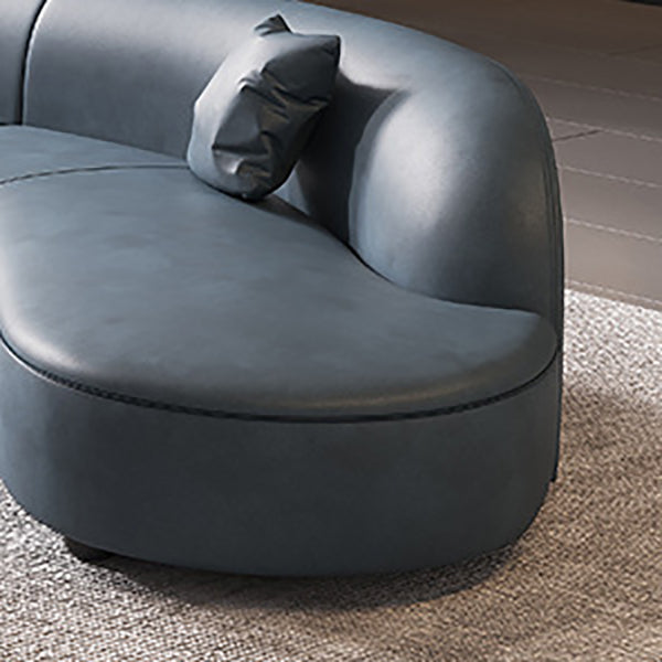 Solid Color Stain Resistant Sofa Contemporary Curved Loveseat voor appartement