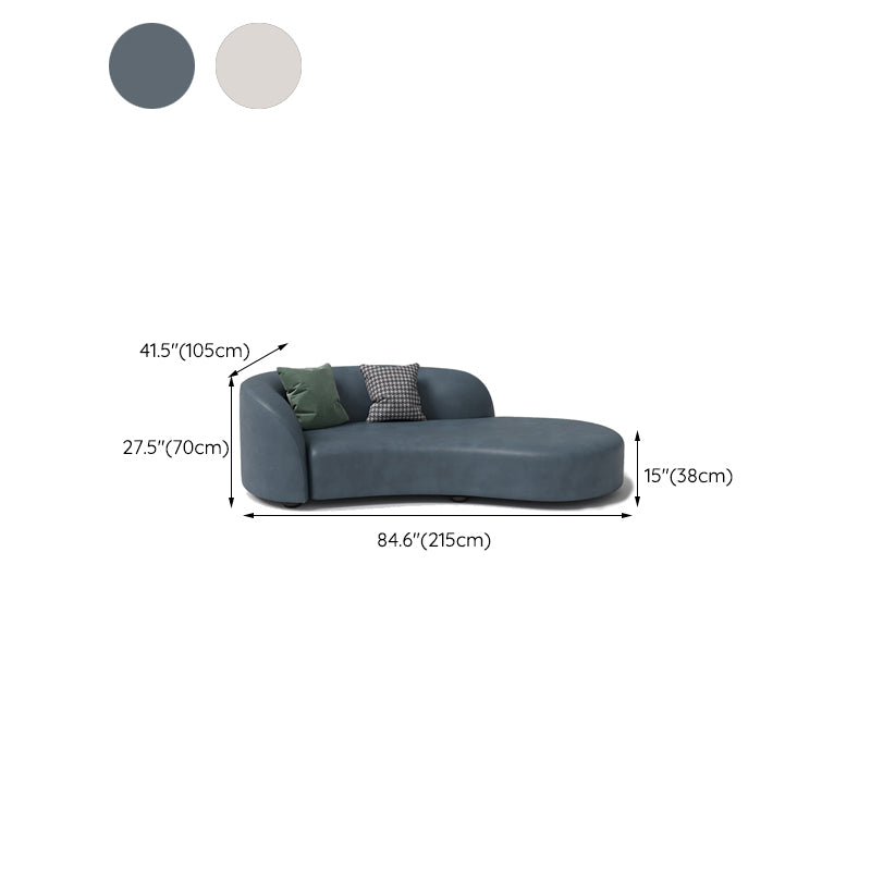 Solid Color Stain Resistant Sofa Contemporary Curved Loveseat voor appartement