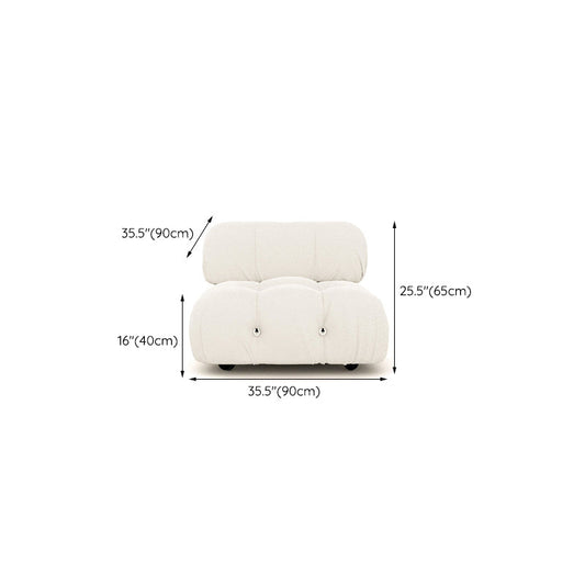 Foam Scratch Resistant Settee White Tight Seat Sofa with Nailhead
