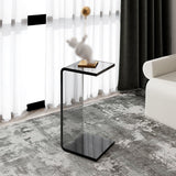 Modernistic Plastic Square Side End Table Modern Sled Sofa Side Accent Table